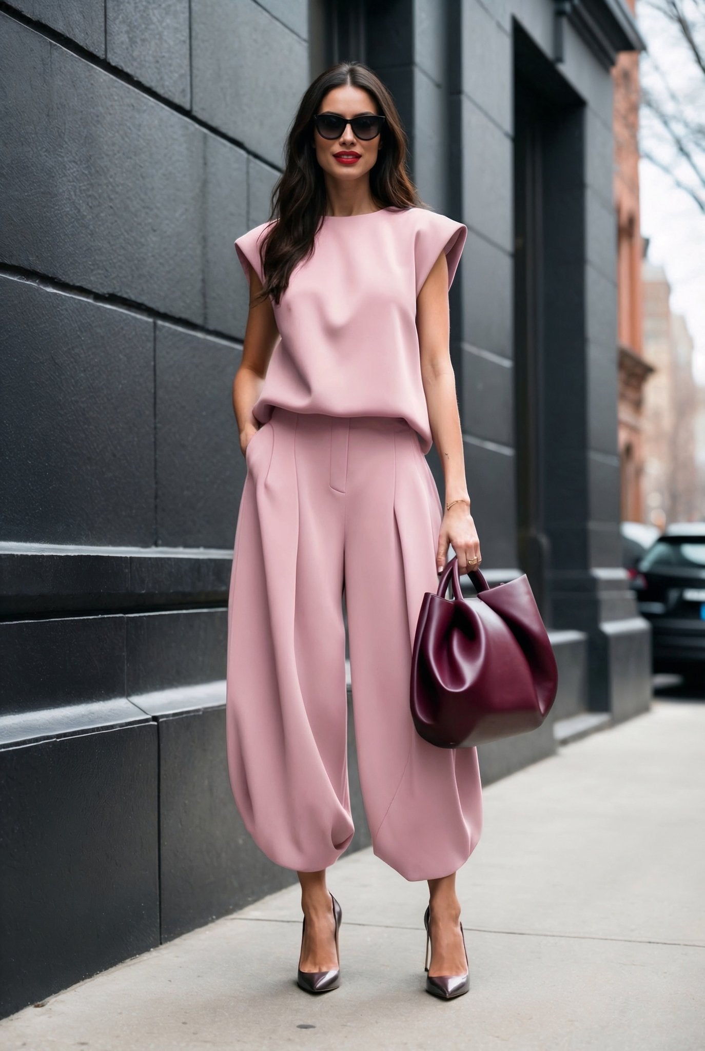 Valentina Set – Blush Pink Crepe - SIMOVSKA
