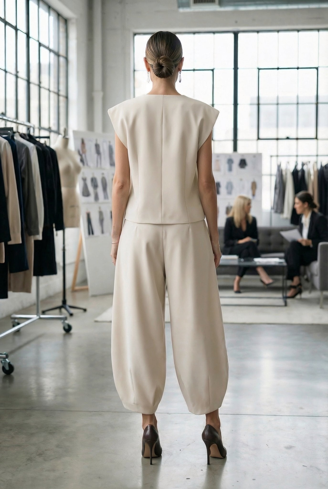 Valentina Set – Ivory Crepe - SIMOVSKA