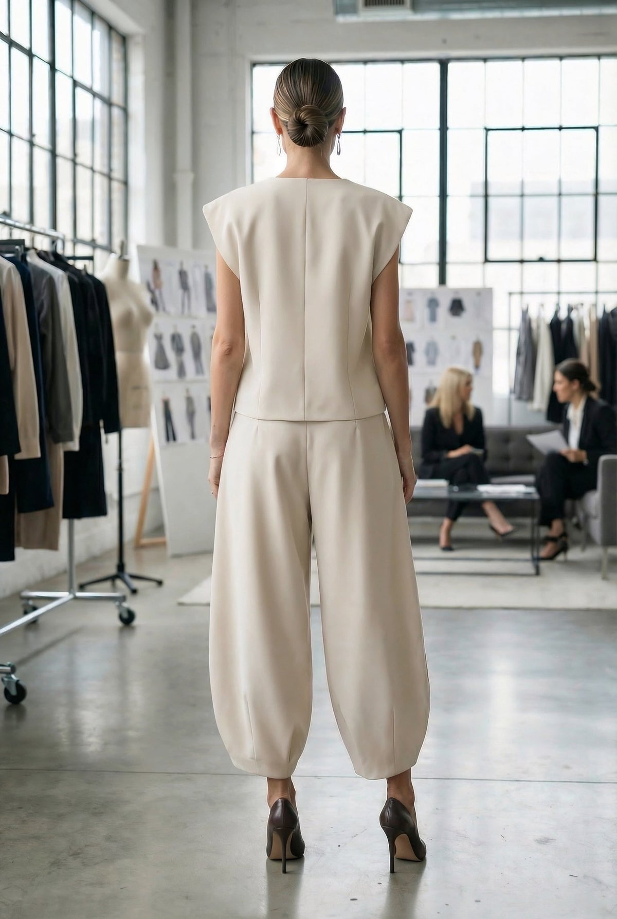 Valentina Set – Ivory Crepe - SIMOVSKA