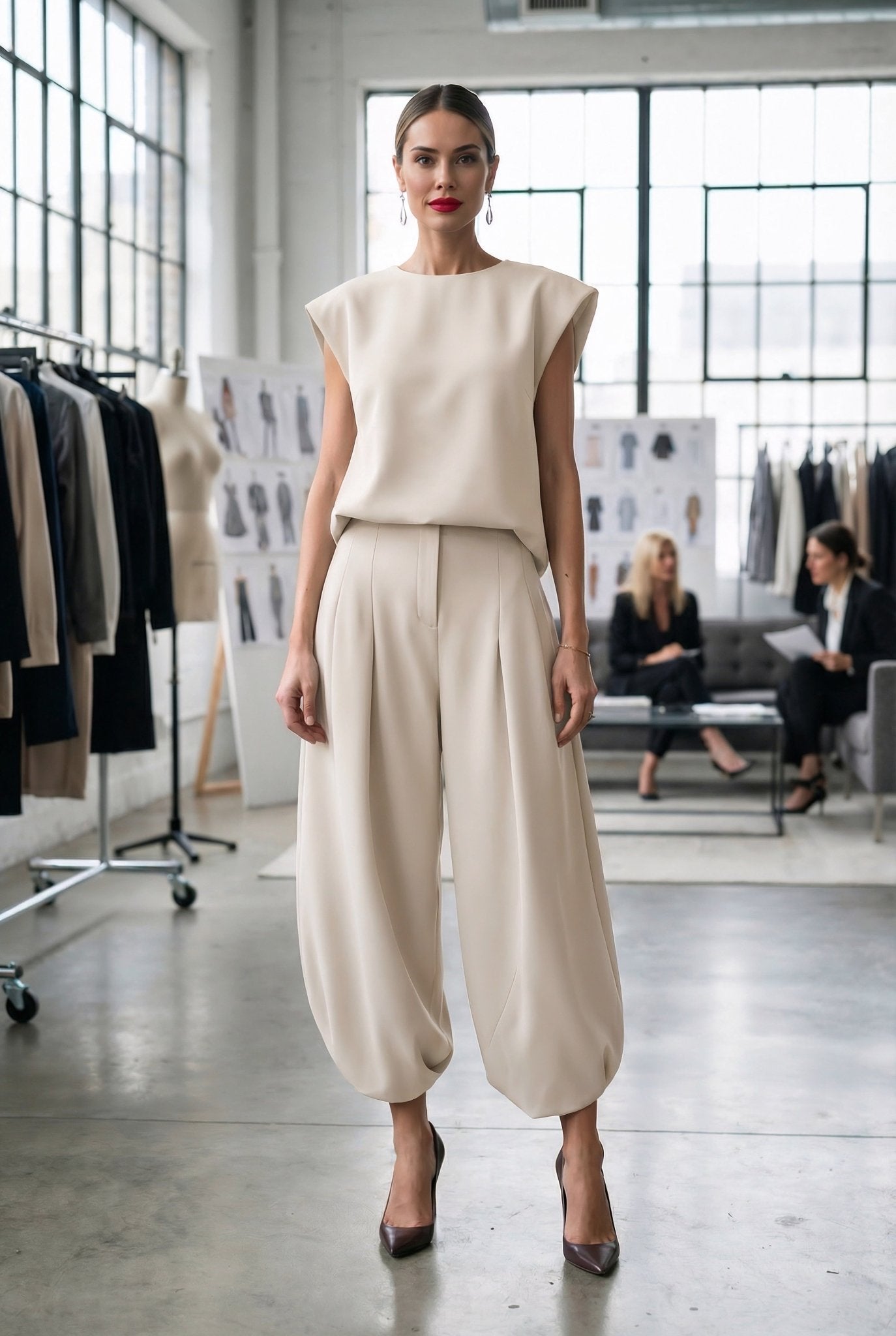 Valentina Set – Ivory Crepe - SIMOVSKA