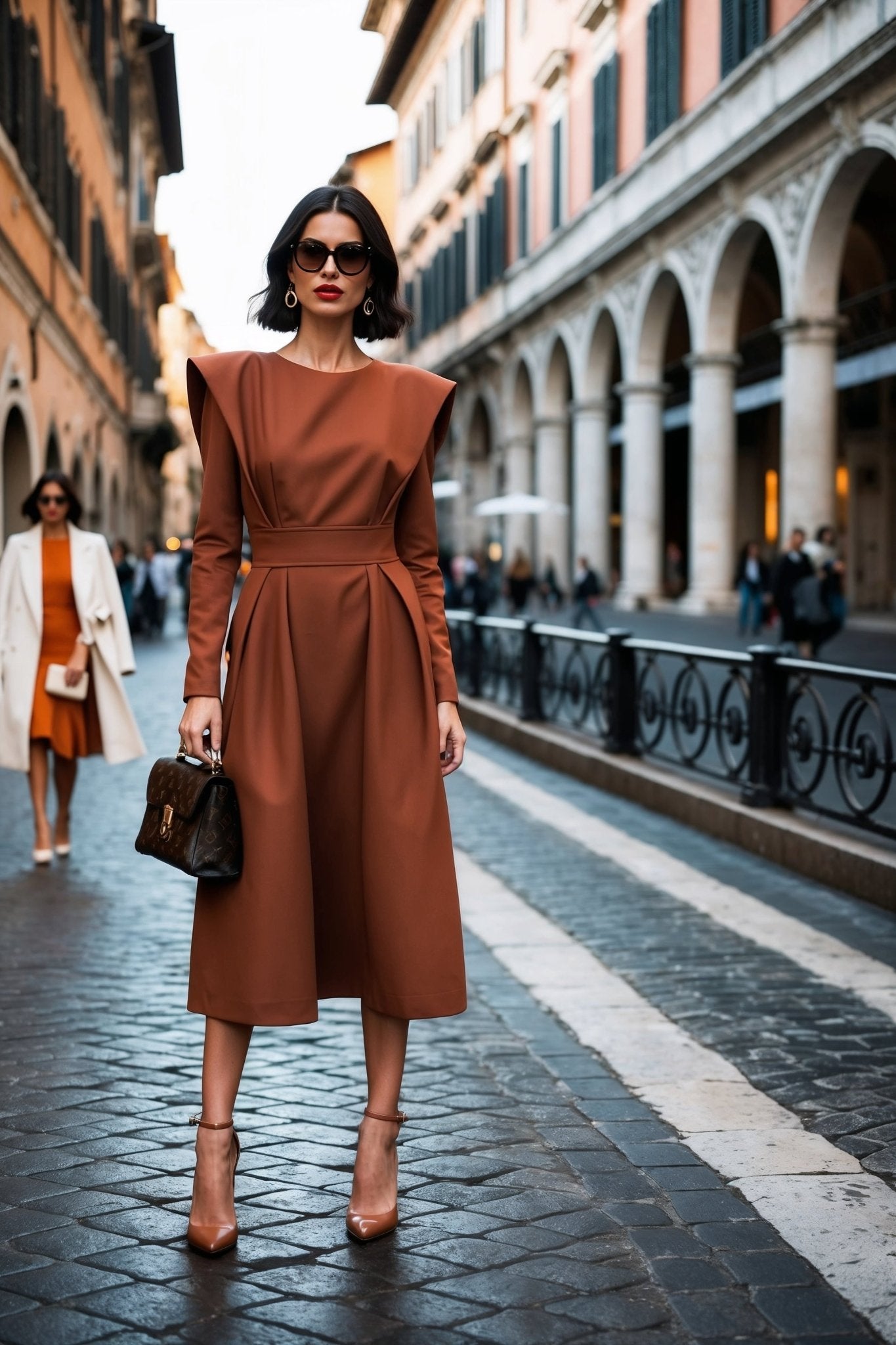 Wing Dress in Terra Cotta - SIMOVSKA